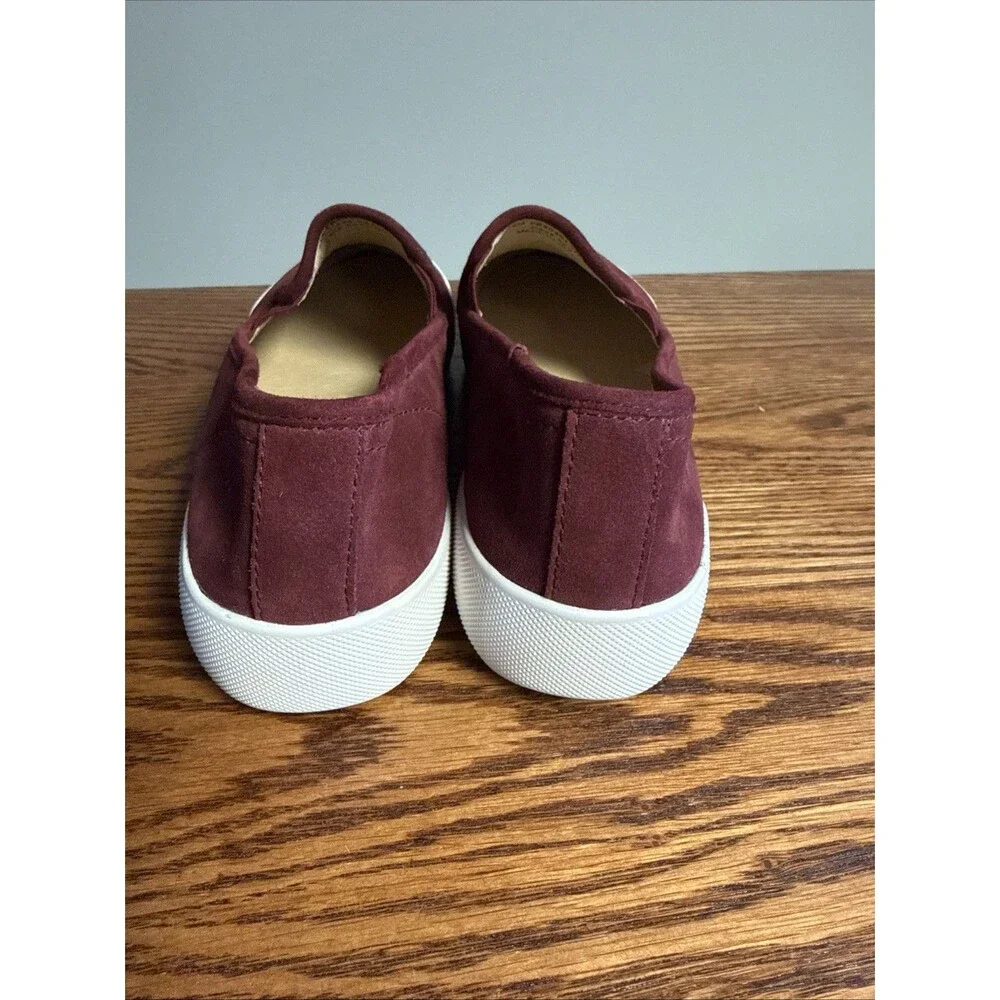 Frye Women's Mia Leather Suede Slip On Loafers Shoes Wine Size 9 READ